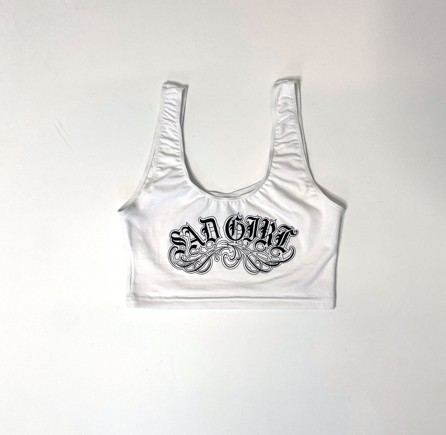 "Sad girl" cropped tank top